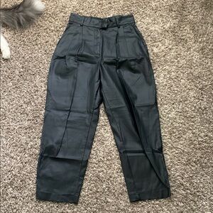 Black Faux Leather Pants